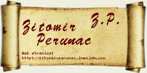 Žitomir Perunac vizit kartica
